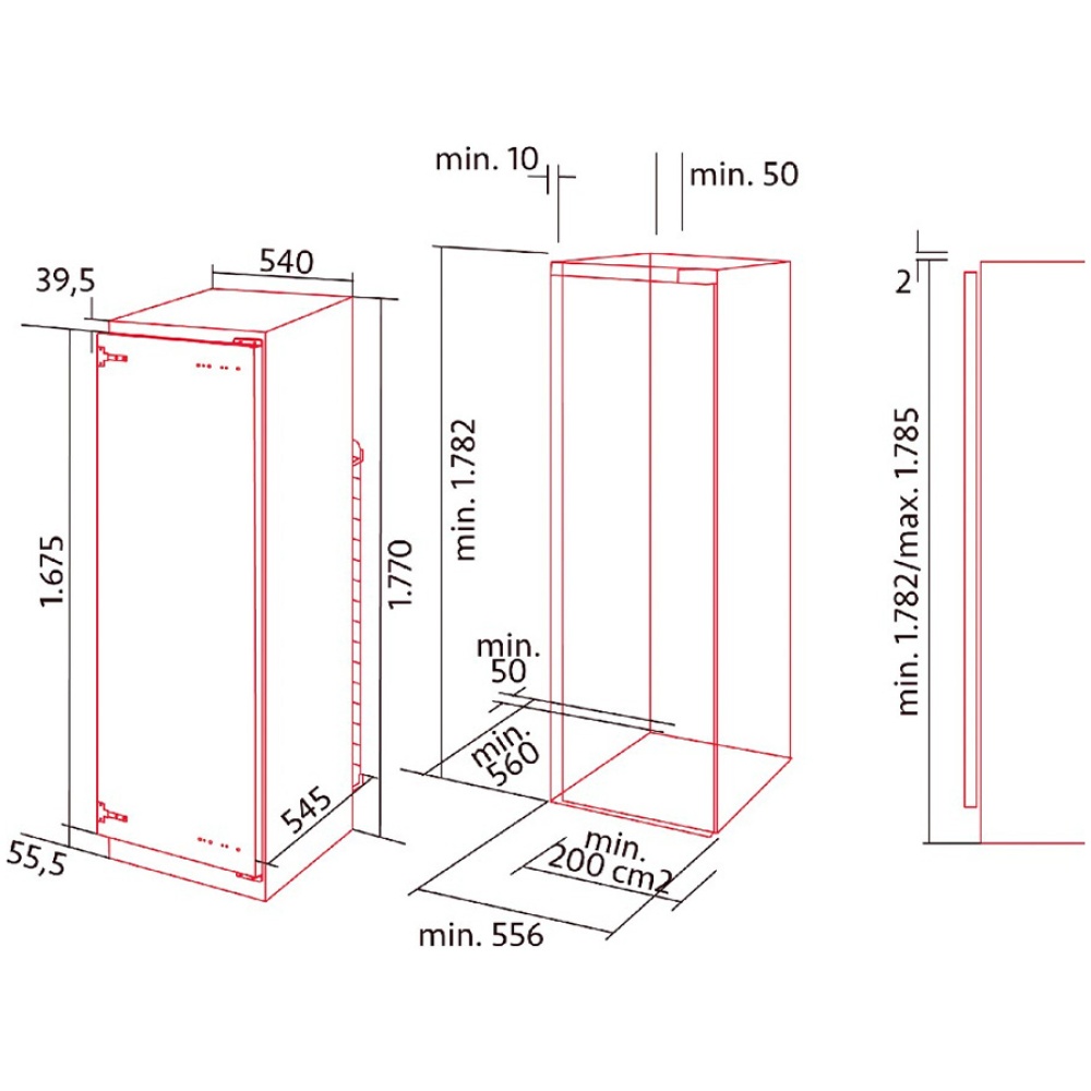 FREEZER NODOR PANELABLE 60 CM MOD: ICE-TNF-177BI - Image 7