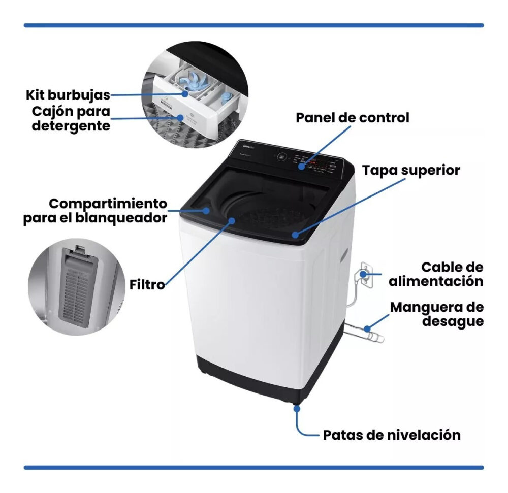 Lavarropas Automático Samsung 8.5kg Carga Superior Inventer - Image 4