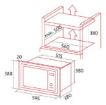 PREVENTA - (CONSULTAR) MICROONDAS NODOR EMPOTRABLE CON GRILL 25L MOD: MW25DGDB - Image 8