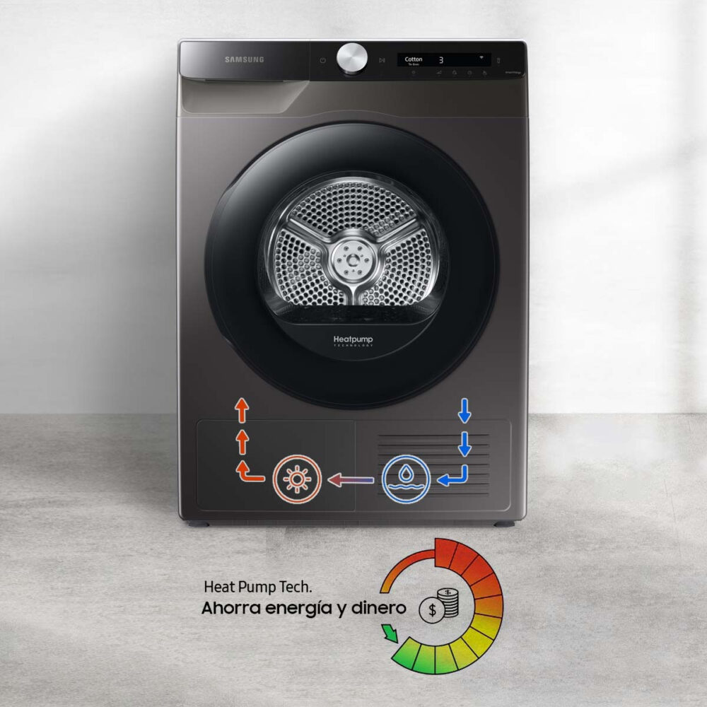 Secarropas Samsung Dv90t 9.0kg Inox Platinum Silver - Image 4