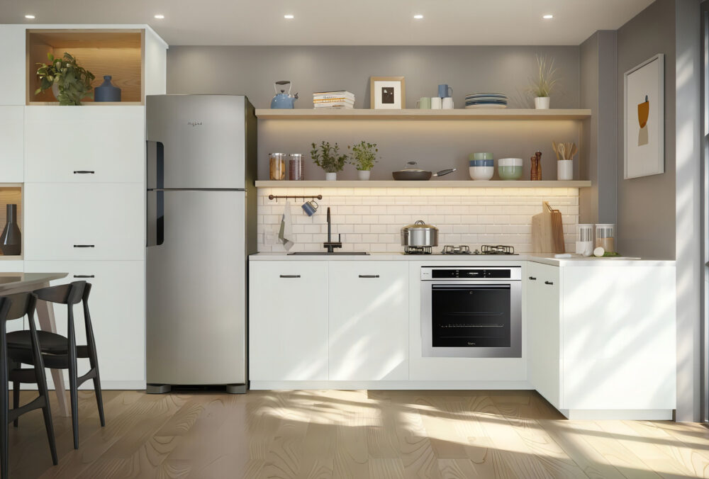 Heladera Top Mount No Frost Inox Whirlpool 386 Lts Inox - Image 4