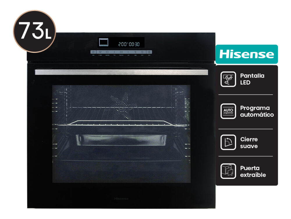 Horno Eléctrico Empotrable Hisense Bi66331ag 73 L Negro - Image 2