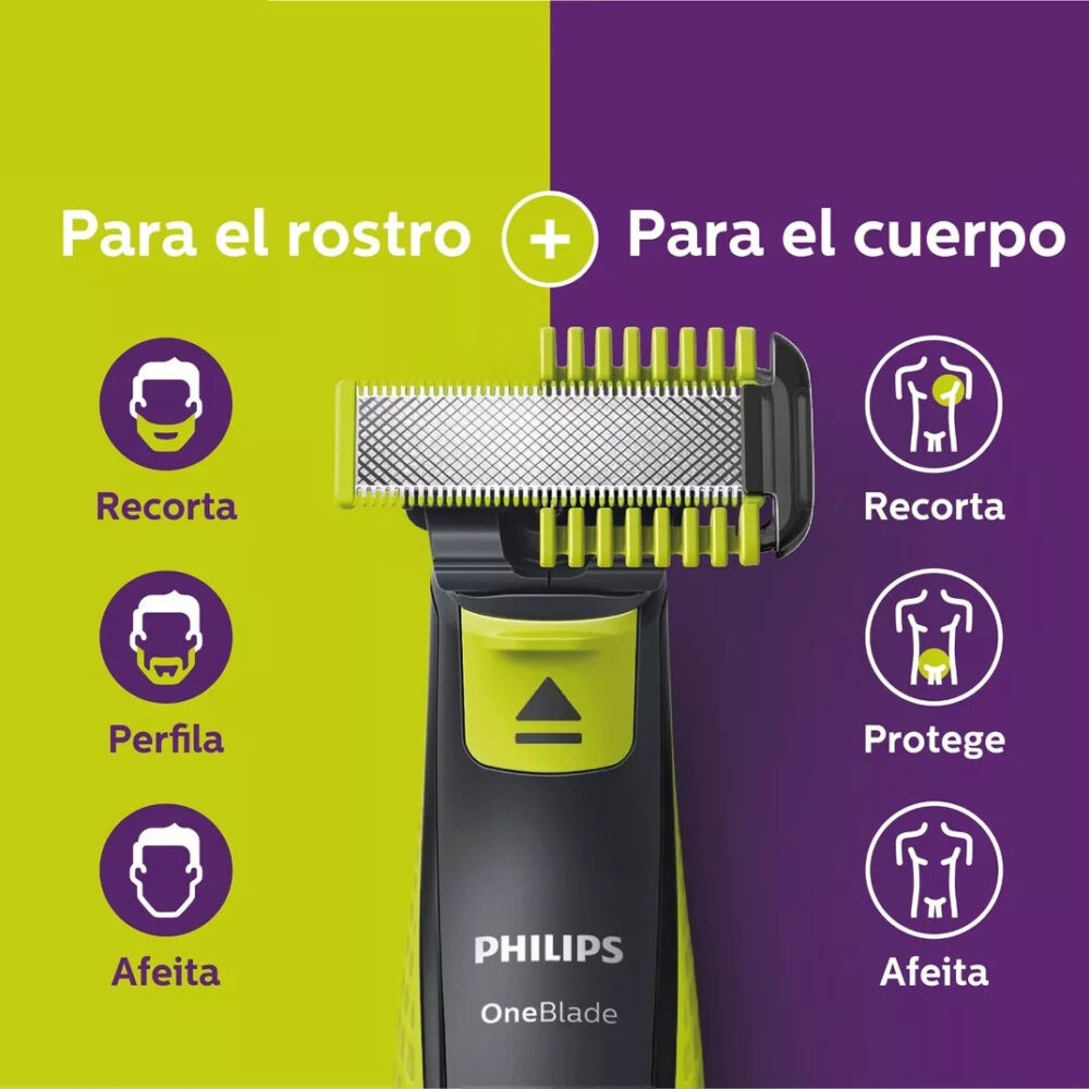 Afeitadora Philips Oneblade Qp2824/10 Para Cara Y Cuerpo - Image 4