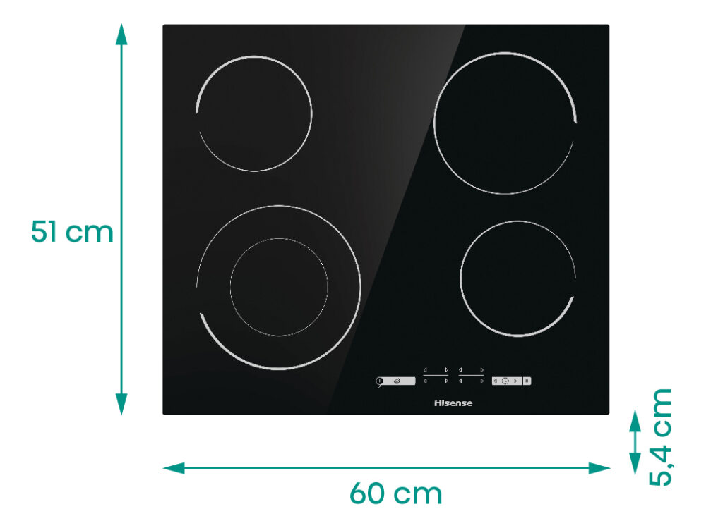 Anafe Vitrocerámica Empotrable Hisense E6432C Panel Táctil - Image 6