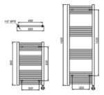 Toallero Domino Electrico D 150 Negro Peisa - Image 2