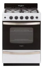 Cocina Whirlpool A Gas Wfb57di 55cm Blanca Hierro Fundido