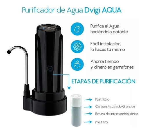 Purificador De Agua Dvigi Negro Elimina Cloro 14.000 Litros - Image 6