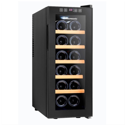 Cava Para Vinos Microsonic 12 Botellas C/ Estantes De Madera