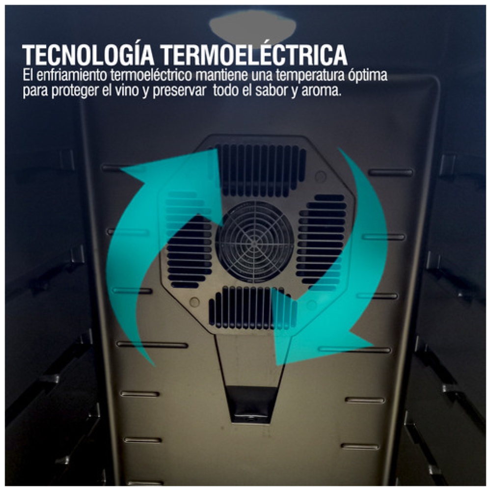 Cava Para Vinos Microsonic 28 Botellas C/ Estantes De Madera - Image 6