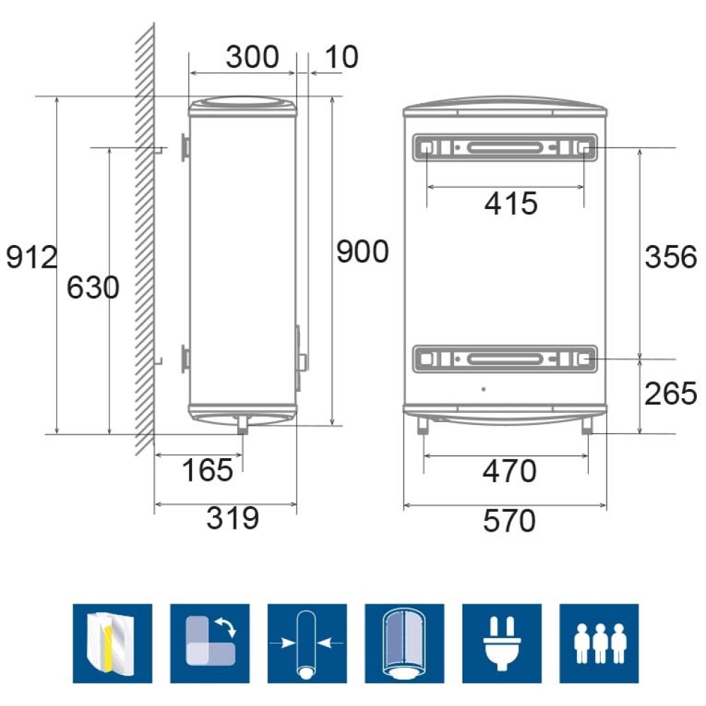 Termotanque Eléctrico Cata Doble tanque y Reversible 80 L - Image 7
