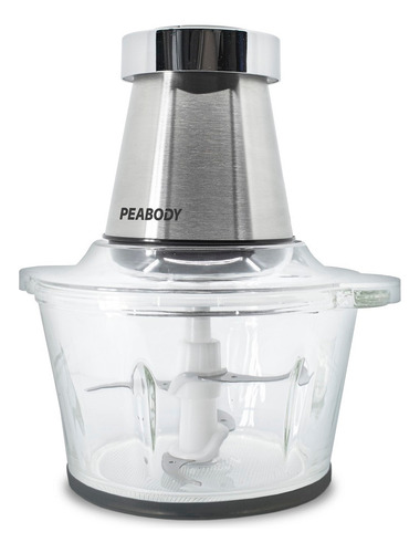 Picadora Peabody Doble Cuchilla Bowl Vidrio Pe-cp20 Plateado