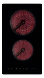 Anafe Vitroceramico Nodor De 30 Cm Y 2 Zonas Negro