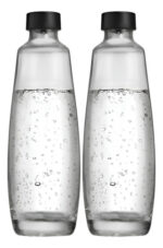 Twinpack Duo Glass 2 Botellas De Vidrio 1l Sodastream Negro