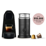 Cafetera Nespresso Essenza Mini D30 Color Negro Aeroccino