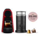 Cafetera Nespresso Essenza Mini + Aeroccino Color Rojo
