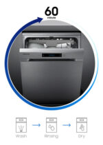 Lavavajilla Samsung 14 Cubiertos Silver Dw60m6050fs Plateado - Image 3