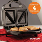 Sandwichera Eléctrica Antiadherente Peabody Pe-s6191 Color Negro - Image 2