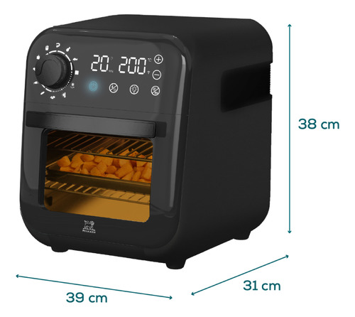 Freidora De Aire Peugeot Poitiers 12l 1800w Negra Horno Elec - Image 3
