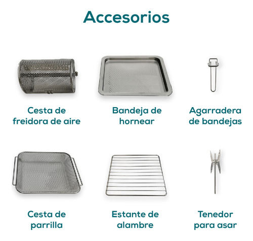 Freidora De Aire Peugeot Poitiers 12l 1800w Negra Horno Elec - Image 9