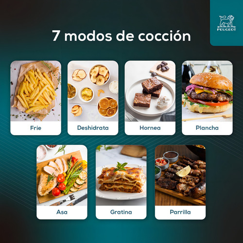 Freidora Peugeot Tours 10l 1700w Digital Multifunción Negra - Image 4