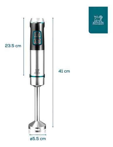 Licuadora De Mano Peugeot Nîmes 500w Inalámbrica Plateada - Image 2