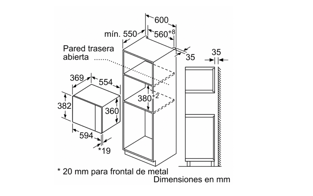 Microondas empotrable con grill Bosch - Image 4