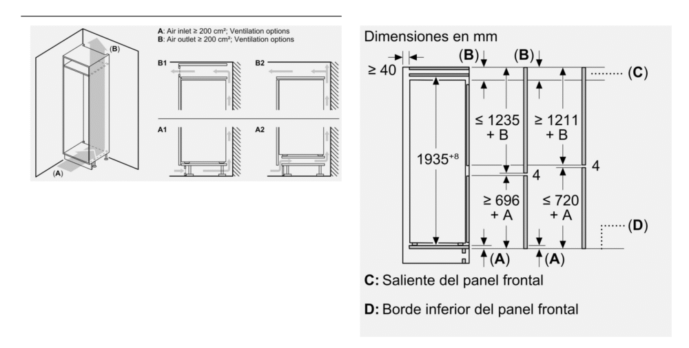 Heladera Combi Integrable Bosch XXL - Image 2