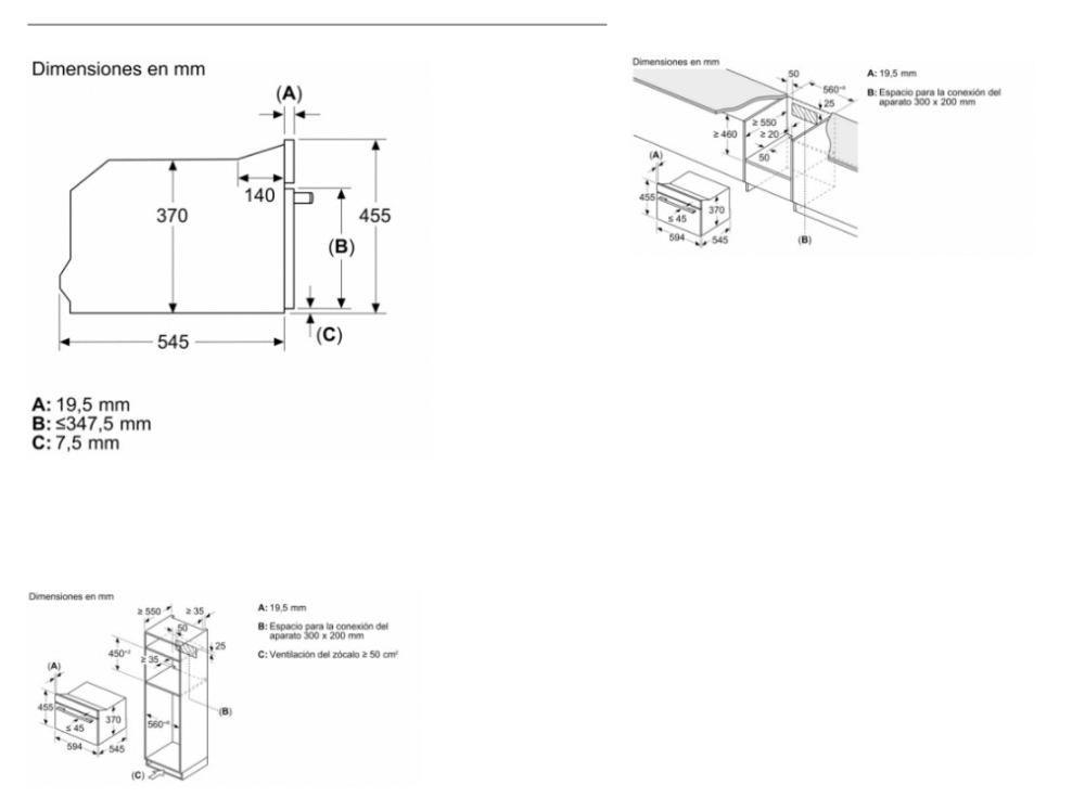 Microondas Empotrable Bosch Serie 8 | 60 x 45 cm | Negro - Image 4