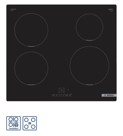 Inducción Bosch 60cm | 17 niveles | 4 Zonas