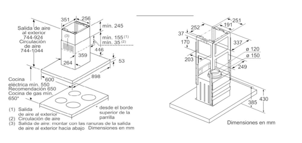 Campana para Isla Bosch 90 CM - Image 3