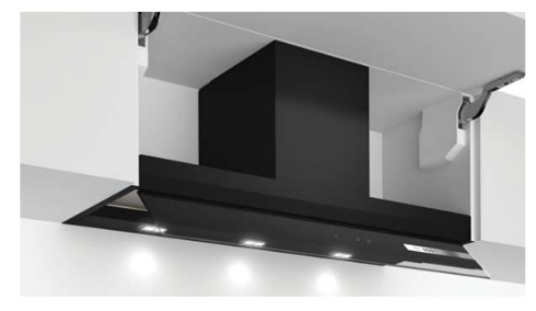 Campana decorativa integrada Bosch de Cristal Negro - 90 cm