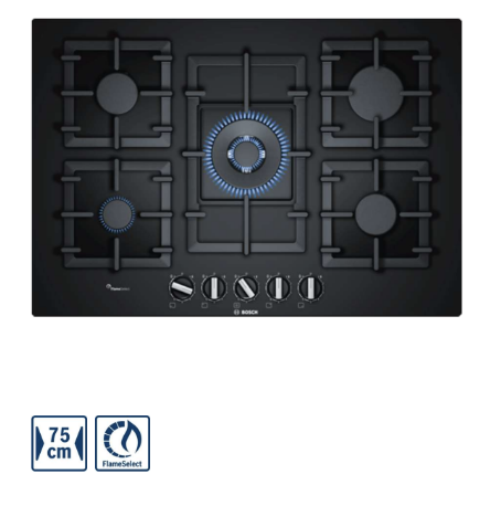 Anafe a Gas Bosch | FlameSelect 9 niveles
