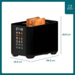 Tostadora Peugeot Desayuno Digital Negra 1000w 2 Rodajas - Image 4