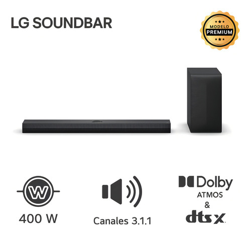 Barra De Sonido LG S70ty Subwoofer 400w Bt Negro - Image 4