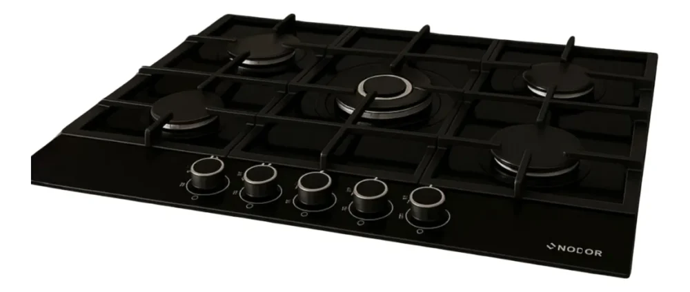 Anafe Nodor Gas De Vidrio Templado Negro 90 Cm Negro - Image 2