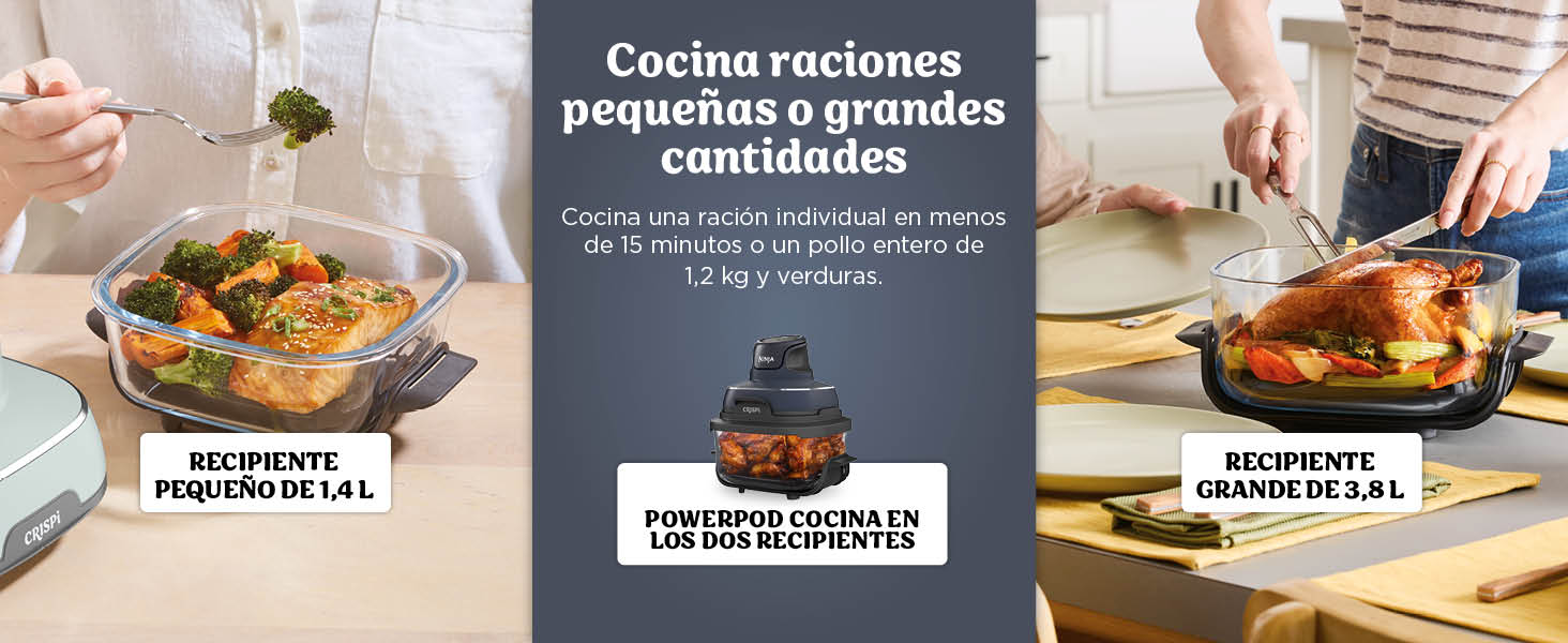 Ninja CRISPi recipientes 1,4 L y 3,8 L